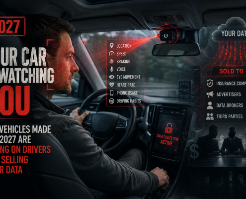 Image describing driving information that a car is collecting on the driver